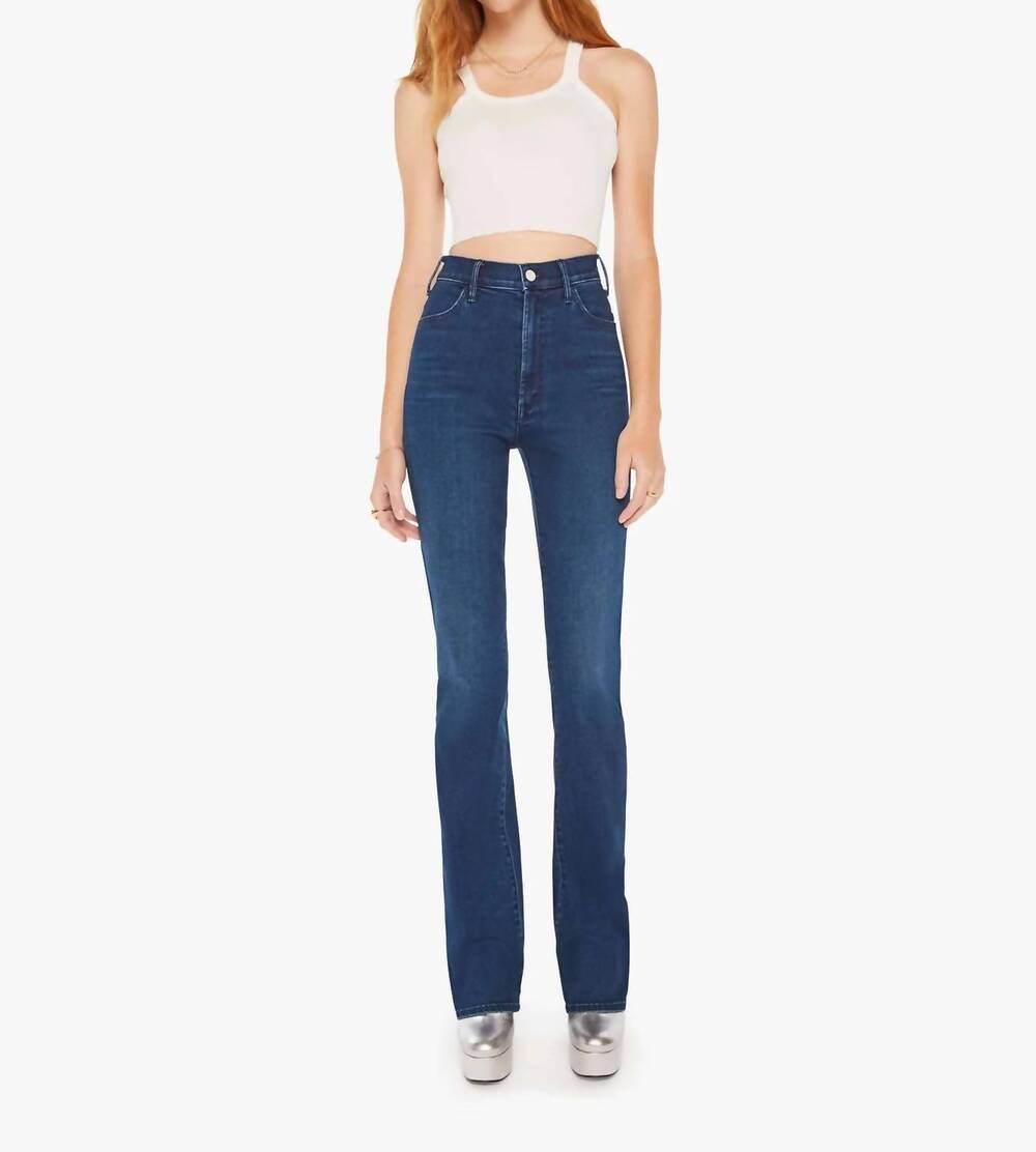 NEW MOTHER hustler heel jeans in taking shape